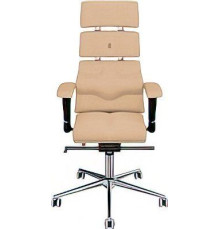 Офисное кресло Kulik System Pyramid экокожа бежевый с подголовником