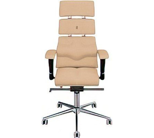 Офисное кресло Kulik System Pyramid экокожа бежевый с подголовником