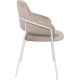 Стул с подлокотниками Алвест AV 448 серо-бежевый бархат H-08/белый
