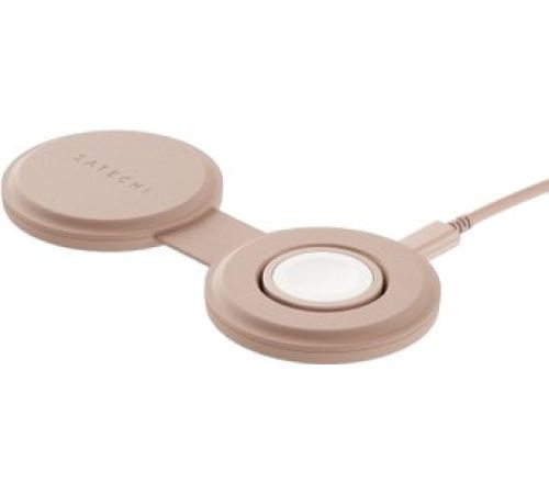 Беспроводное зарядное Satechi OntheGo 2-in-1 Charger ST-QTG21R розовый