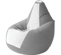 Кресло-мешок Kreslomeshki Груша Kombo XXXL GKV-145x100-SB сталь/белый