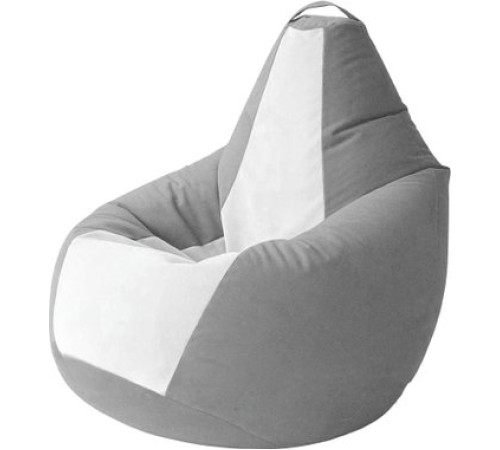 Кресло-мешок Kreslomeshki Груша Kombo XXXL GKV-145x100-SB сталь/белый