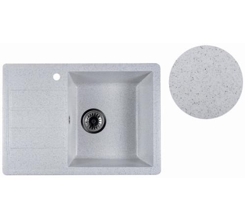 Кухонная мойка Marblan Recta R серый, с сифоном