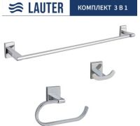 Набор аксессуаров для ванной Lauter 21SH8391 + 21SH8301 + 21SH9091 Chrome, 3 предмета