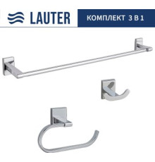 Набор аксессуаров для ванной Lauter 21SH8391 + 21SH8301 + 21SH9091 Chrome, 3 предмета