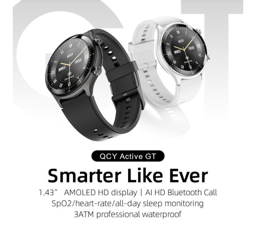 Умные часы QCY Watch Active GT черный