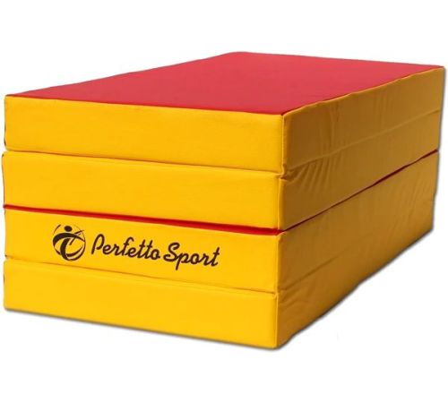 Cпортивный мат Perfetto Sport №5 складной 200x100x10 красный/желтый