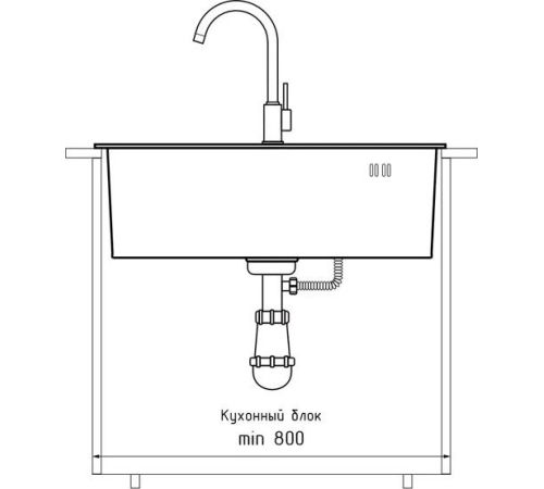 Кухонная мойка КромРус H6045B