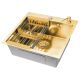 Кухонная мойка Aquaforta 550*500, коландер, дозатор GOLD DECOR