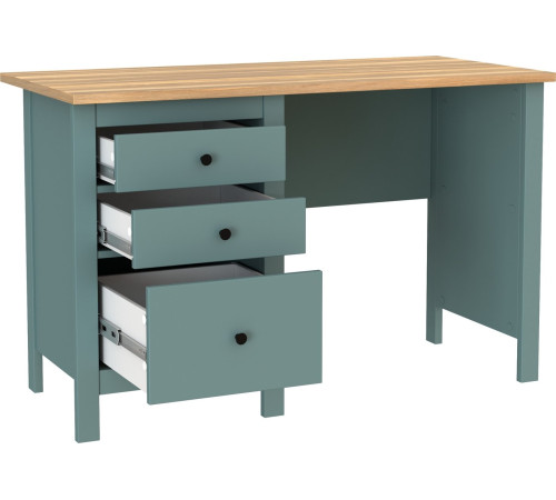 Офисный стол Mio Tesoro Сага 120x56 2.08.06.160.16 темно-бирюзовый/ясень
