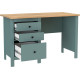 Офисный стол Mio Tesoro Сага 120x56 2.08.06.160.16 темно-бирюзовый/ясень