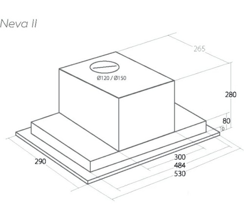 Кухонная вытяжка Akpo Neva II 60 WK-9 нержавеющая сталь