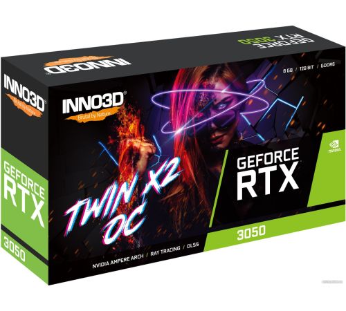 Видеокарта Inno3D GeForce RTX 3050 Twin X2 OC N30502-08D6X-1711VA41