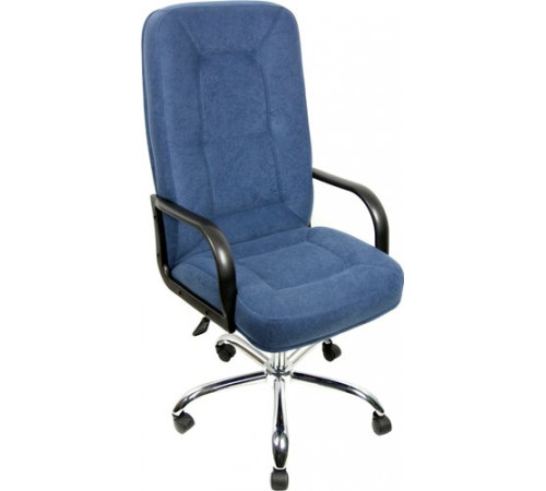 Офисное кресло Деловая обстановка Пилот Стандарт флок синий