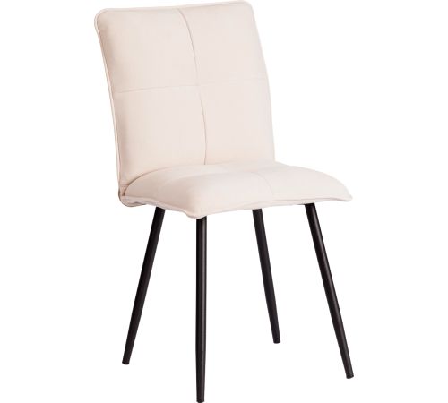 Стул TetChair Sweet LT флок молочный/черный