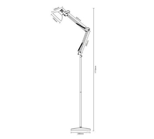 Торшер Camelion KD-431F White/Chrome