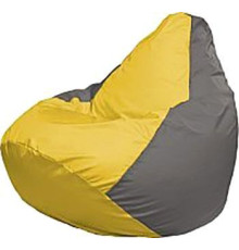 Кресло-мешок Flagman Груша Мега Super Г5.1-34 желтый/серый