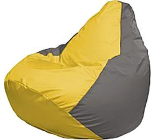 Кресло-мешок Flagman Груша Мега Super Г5.1-34 желтый/серый