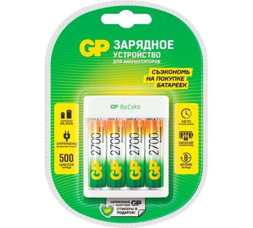 Аккумуляторы + зарядное GP Е411-270AAHCCS-2CR1