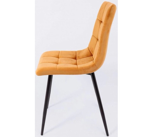 Стул AksHome Dallas 76330 велюр, горчичный/черный
