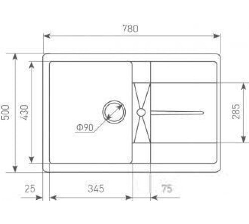 Кухонная мойка Zigmund & Shtain Rechteck 780 млечный путь