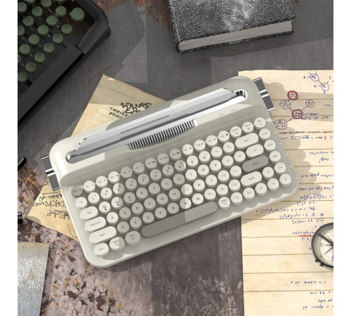 Клавиатура Ajazz AF84 белый/серый