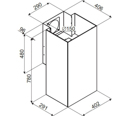 Кухонная вытяжка MAUNFELD Bath 402 нержавеющая сталь