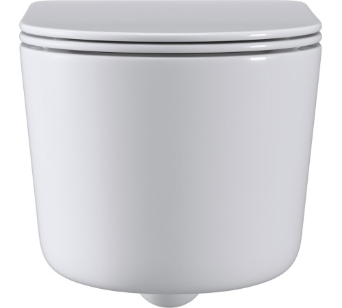 Унитаз подвесной Roxen Simple Compact в комплекте с инсталляцией StounFix Dual Fresh 6 в 1 966428 кнопка: серый бетон