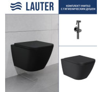 Унитаз подвесной Lauter Nuremberg 21811B черный + Breez 21GN7072BM