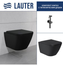 Унитаз подвесной Lauter Nuremberg 21811B черный + Breez 21GN7072BM
