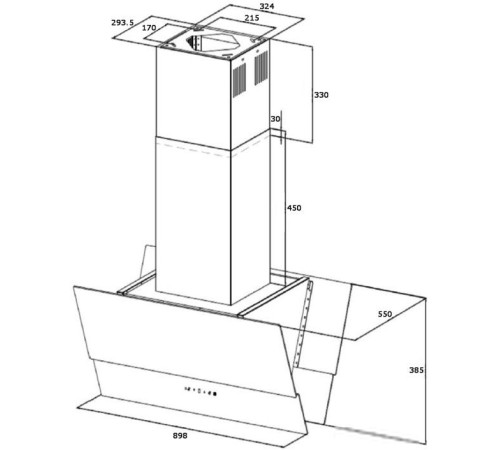 Кухонная вытяжка Korting KHA 99750 GW