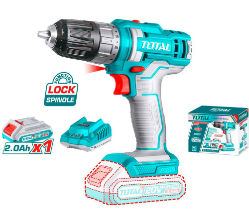 Дрель-шуруповерт Total TDLI200518 с 1-м АКБ