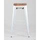 Табурет Stool Group TOLIX WOOD барный белый глянцевый