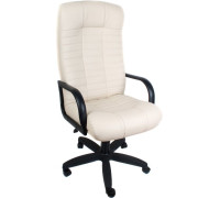 Офисное кресло Деловая обстановка Атлант Стандарт светло-бежевый, кожа люкс