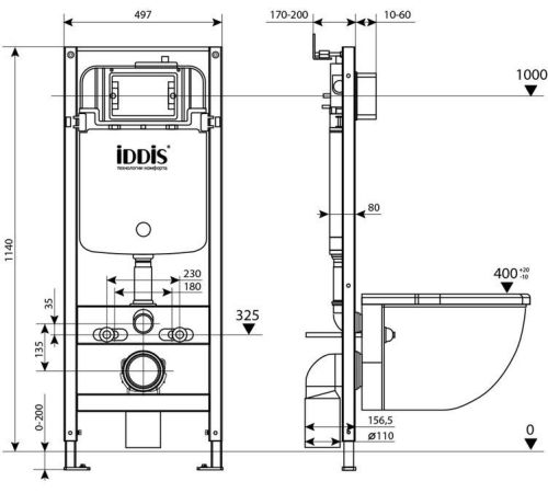 Инсталляция для унитаза IDDIS Profix PRO0000i32