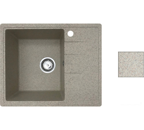 Кухонная мойка БелЭворс Mila L темно-бежевый, без сифона