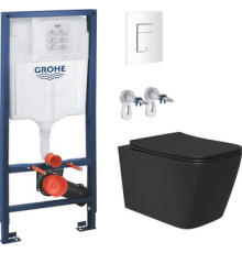 Унитаз подвесной Lauter Magdeburg 21103EC + GROHE Rapid Sl 38772SH0 черный матовый