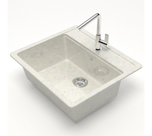 Кухонная мойка MARRBAXX Карельский камень модель 9/Q7 F009Q007 белый/хлопок