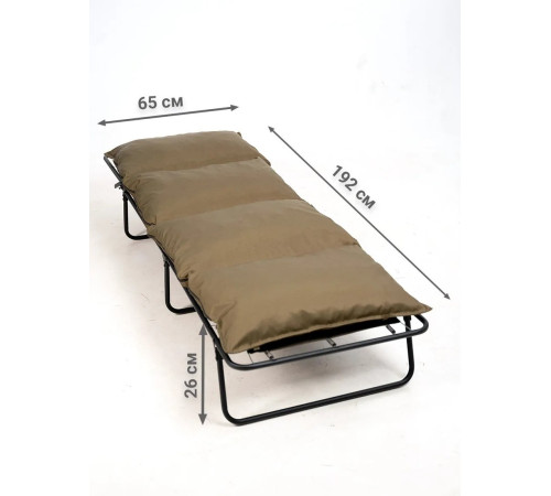 Раскладушка MishLex 192x65 см + тюфяк хаки