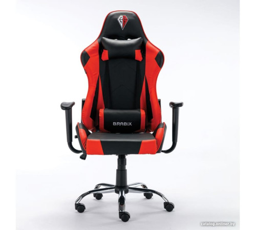 Игровое геймерское кресло Brabix Hunter Gm-130 532797 черный/красный