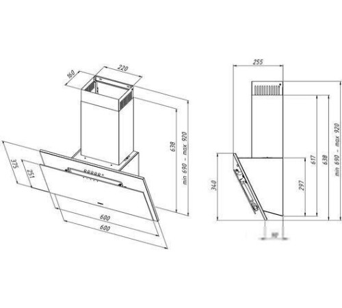 Кухонная вытяжка Akpo Juno eco 60 WK-4 черный