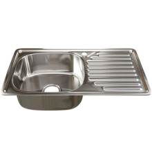 Кухонная мойка Mixline 530529 левая, полированная, 0.6 мм