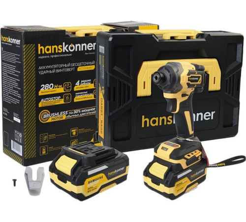 Винтоверт Hanskonner HCD20280BLC с 1-им АКБ, кейс