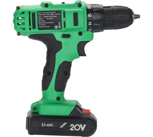Дрель-шуруповерт Zitrek Green 20-Li Plus 083-1115 с 2-мя АКБ