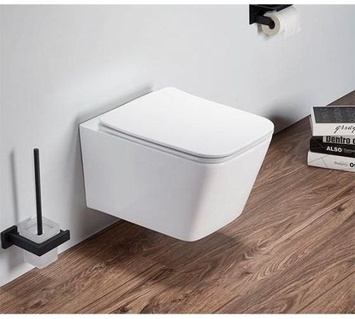 Унитаз подвесной Deante Bau VSS01102B с крышкой Slim Soft-Close белый
