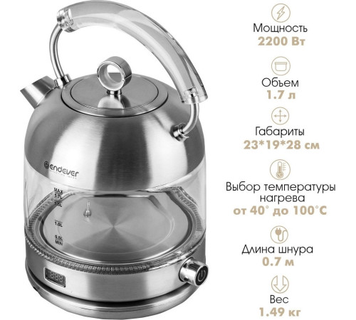 Электрический чайник Endever SkyLine KR-368G