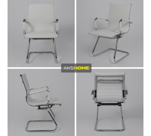 Офисный стул AksHome Dune экокожа, белый