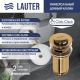 Умывальник Lauter 21674B + клапан 21190G + сифон 21635G золото