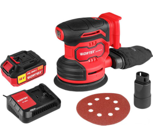 Эксцентриковая шлифмашина Wortex COS 1218-1 E ALL1 1333436 с 1-им АКБ