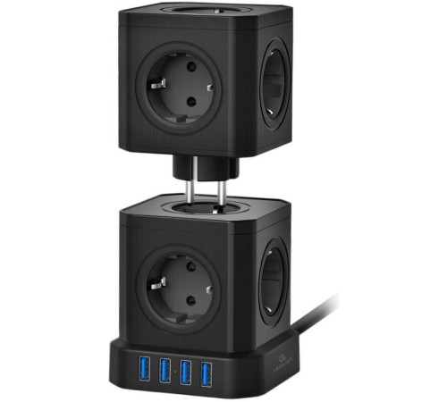 Сетевой фильтр Cablexpert Tower TWR-9-U4-B-2